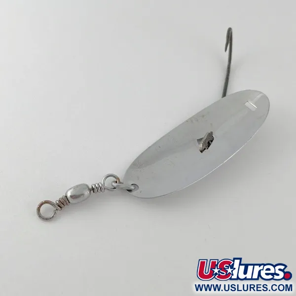 Vintage Pflueger Record 4 №1832, 2/5oz Nickel fishing spoon #23621