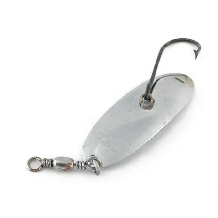 Vintage Pflueger Record 4 №1832, 2/5oz Nickel fishing spoon #23621