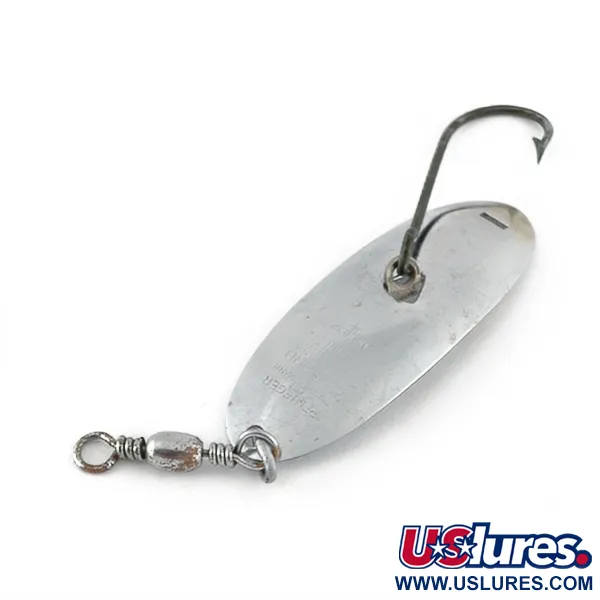 Vintage Pflueger Record 4 №1832, 2/5oz Nickel fishing spoon #23621