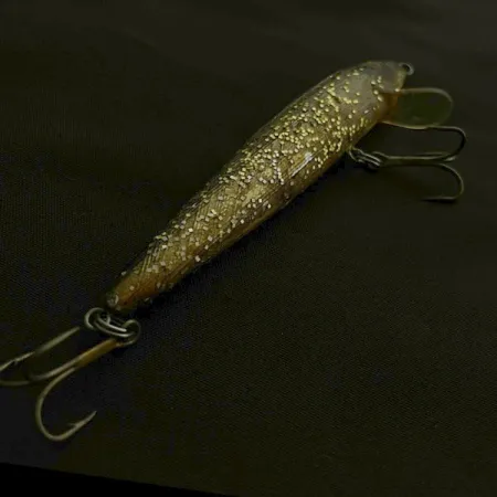 Vintage Bill Norman Shiner Minnow, 1/3oz gold fishing lure #23622