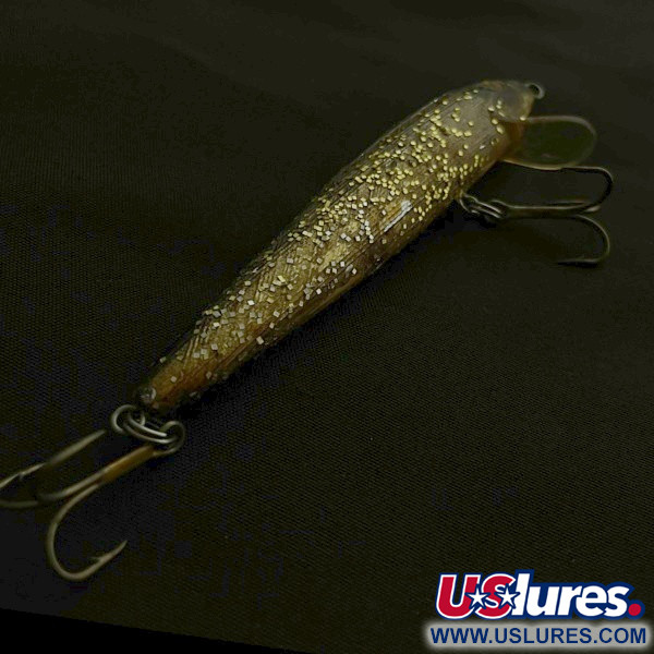 Vintage   Bill Norman Shiner Minnow, 1/3oz gold fishing lure #23622