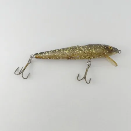 Vintage Bill Norman Shiner Minnow, 1/3oz gold fishing lure #23622