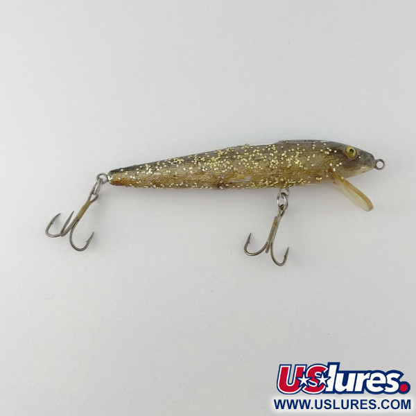 Vintage   Bill Norman Shiner Minnow, 1/3oz gold fishing lure #23622