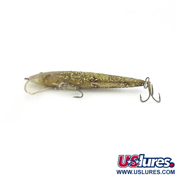 Vintage Bill Norman Shiner Minnow, 1/3oz gold fishing lure #23622