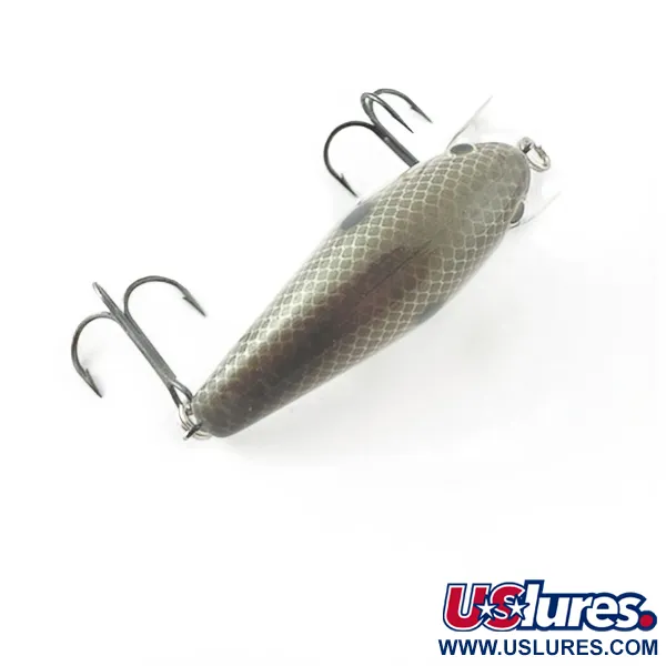 Vintage Strike King KVD 1.5 Silent square bill, 2/5oz Olive Sexy Shad fishing lure #23627