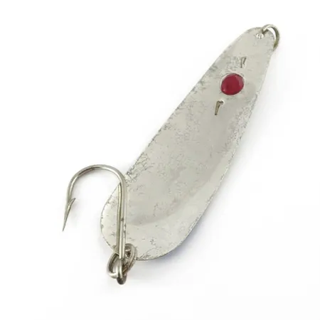 Vintage Red Eye Lures Red Eye Evil Eye, 1/3oz nickel/blue/red eye fishing spoon #23628