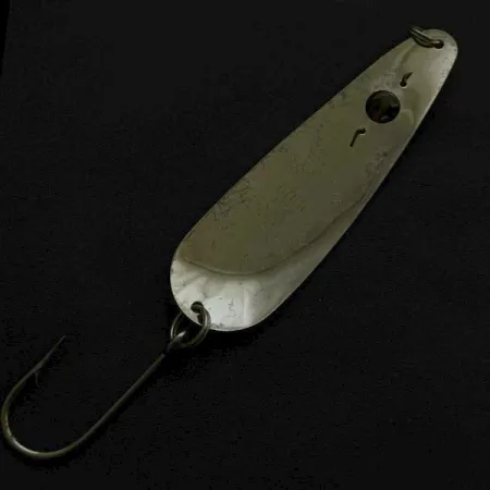 Vintage Red Eye Lures Red Eye Evil Eye, 1/3oz nickel/blue/red eye fishing spoon #23628