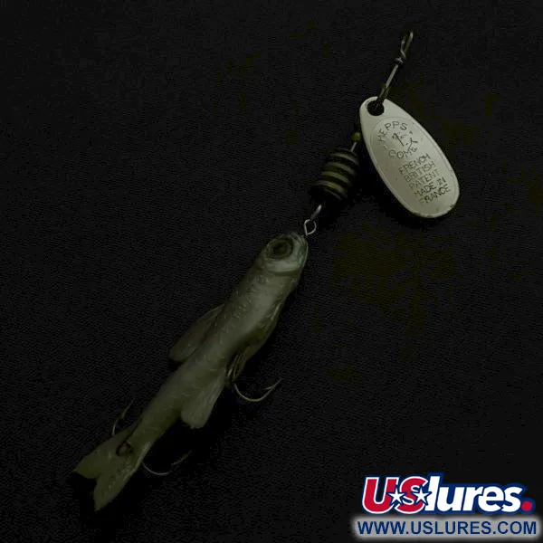 Vintage Mepps Comet Mino 1 (1970s), 3/16oz silver spinning lure #23634