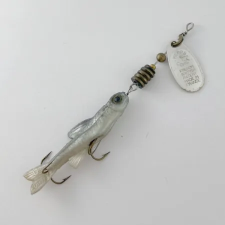 Vintage Mepps Comet Mino 1 (1970s), 3/16oz silver spinning lure #23634