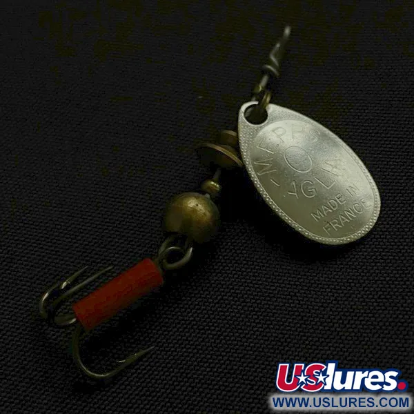 Vintage   Mepps Aglia 0, 3/32oz silver spinning lure #23636