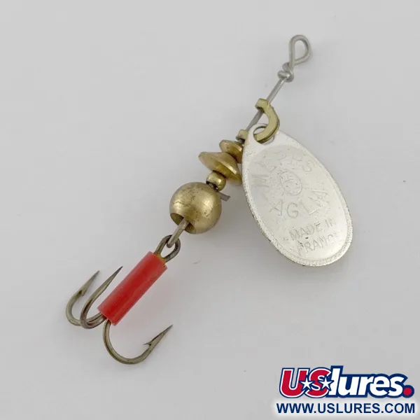 Vintage   Mepps Aglia 0, 3/32oz silver spinning lure #23636