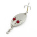Vintage  Red Eye Lures Red eye Junior, 1/3oz nickel/red eyes fishing spoon #23639