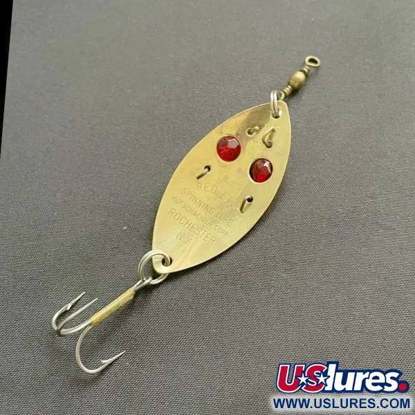 Vintage  Hofschneider Red eye Junior, 2/5oz nickel/red eyes fishing spoon #23640