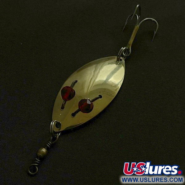 Vintage  Hofschneider Red eye Junior, 2/5oz nickel/red eyes fishing spoon #23640