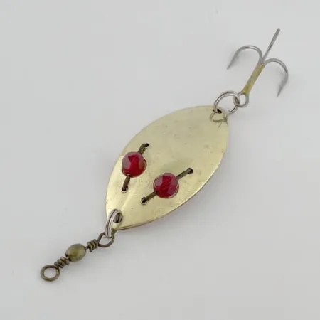 Vintage Hofschneider Red eye Junior, 2/5oz nickel/red eyes fishing spoon #23640