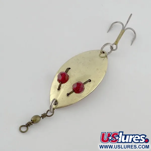 Vintage  Hofschneider Red eye Junior, 2/5oz nickel/red eyes fishing spoon #23640
