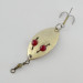 Vintage  Hofschneider Red eye Junior, 2/5oz nickel/red eyes fishing spoon #23640