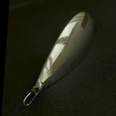 Vintage Johnson Silver Minnow Weedless, 2/5oz nickel fishing spoon #23641