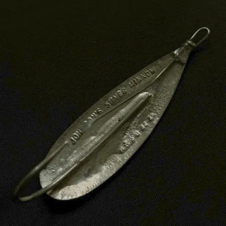 Vintage Johnson Silver Minnow Weedless, 2/5oz nickel fishing spoon #23641
