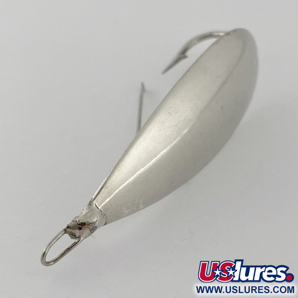 Vintage   Johnson Silver Minnow Weedless, 2/5oz nickel fishing spoon #23641