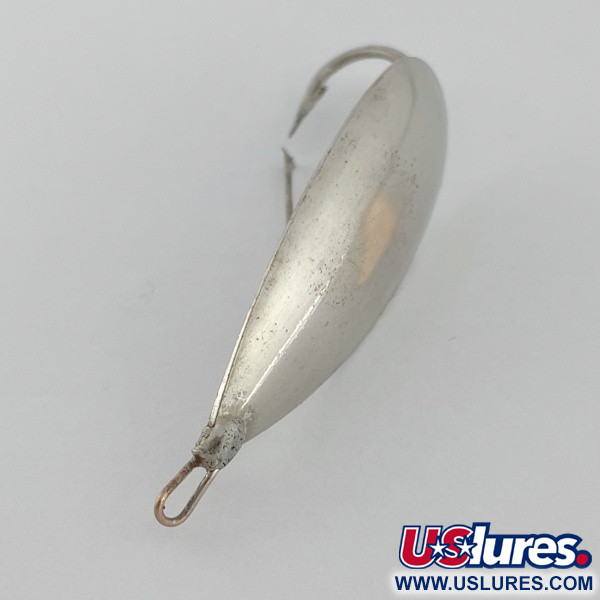 Vintage   Johnson Silver Minnow Weedless, 1/3oz nickel fishing spoon #23642