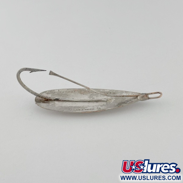 Vintage   Johnson Silver Minnow Weedless, 1/3oz nickel fishing spoon #23642
