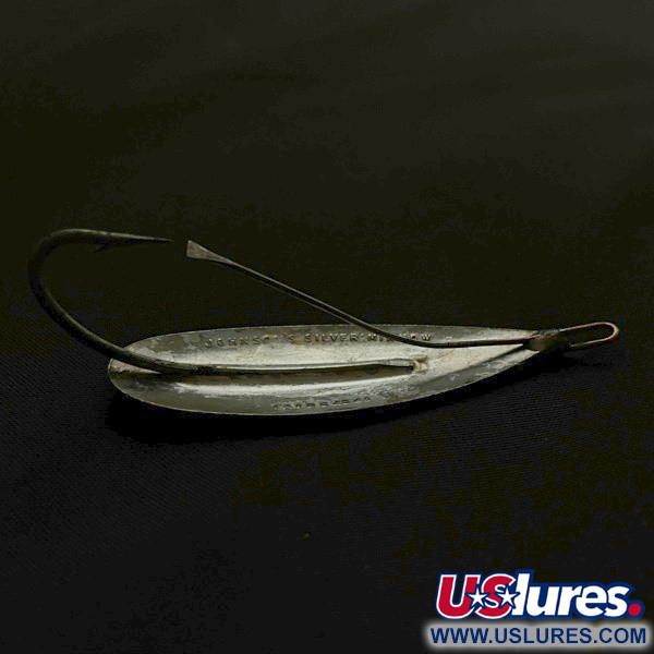 Vintage   Johnson Silver Minnow Weedless, 1/3oz nickel fishing spoon #23642