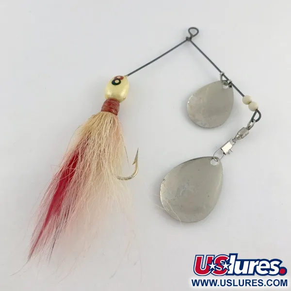 Vintage    GRASSL’S DOUBLE OO Spinnerbait, 1/2oz silver spinning lure #23653