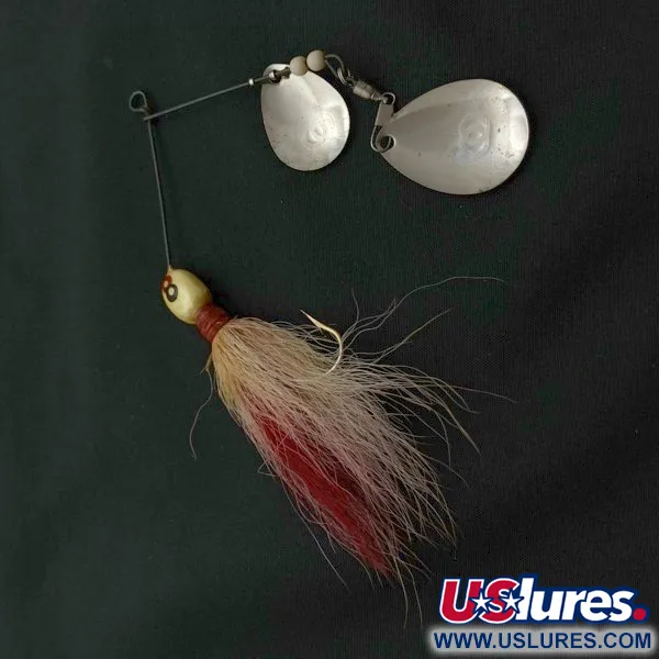 Vintage    GRASSL’S DOUBLE OO Spinnerbait, 1/2oz silver spinning lure #23653