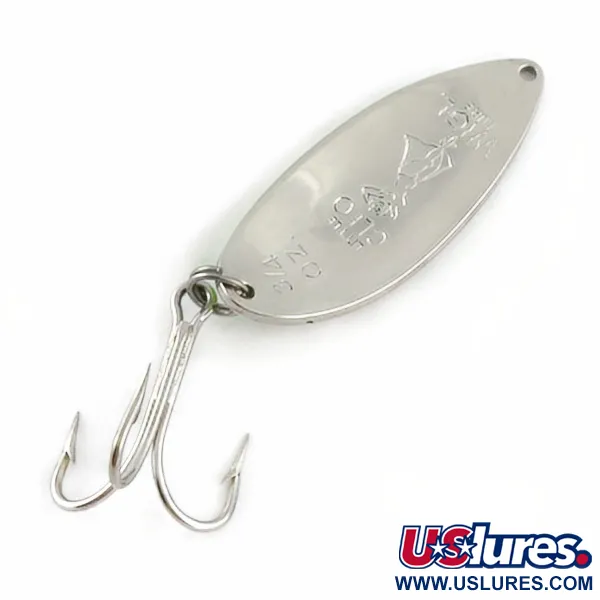 Vintage  Seneca Little Cleo (Hula Girl) , 3/4oz nickel/green fishing spoon #23658