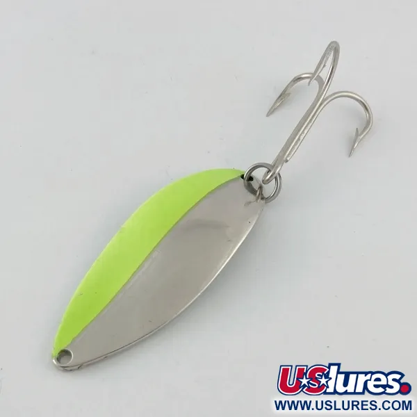 Vintage  Seneca Little Cleo (Hula Girl) , 3/4oz nickel/green fishing spoon #23658