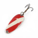 Vintage   Dura Pack Spoon, 3/16oz nickel/white/red fishing spoon #23659