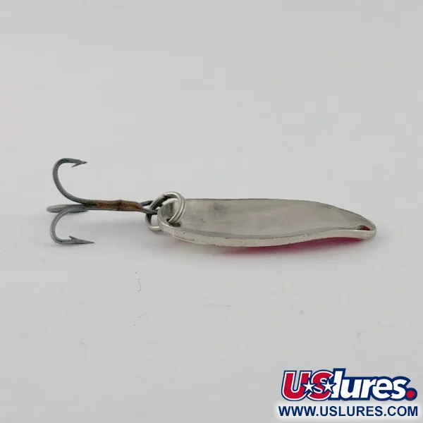 Vintage  Dura-Pak  Dura Pack Spoon, 3/16oz nickel/white/red fishing spoon #23659