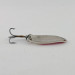 Vintage   Dura Pack Spoon, 3/16oz nickel/white/red fishing spoon #23659