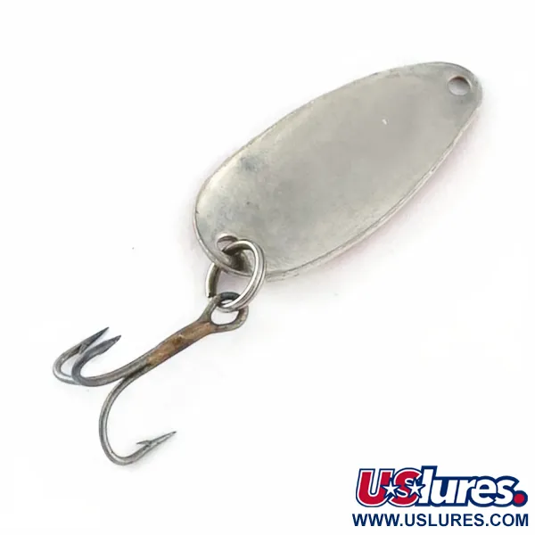 Vintage  Dura-Pak  Dura Pack Spoon, 3/16oz nickel/white/red fishing spoon #23659