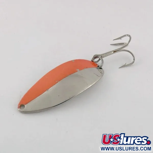 Vintage  Seneca Little Cleo (Hula Girl) , 1/2oz nickel/orange fishing spoon #23664