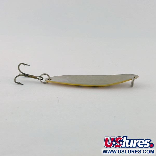 Vintage   Dura Pack Spoon, 3/16oz nickel/yellow/black fishing spoon #23666