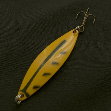 Vintage Dura-Pak  Dura Pack Spoon, 3/16oz nickel/yellow/black fishing spoon #23666