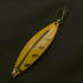 Vintage   Dura Pack Spoon, 3/16oz nickel/yellow/black fishing spoon #23666
