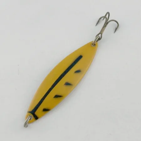 Vintage Dura-Pak  Dura Pack Spoon, 3/16oz nickel/yellow/black fishing spoon #23666