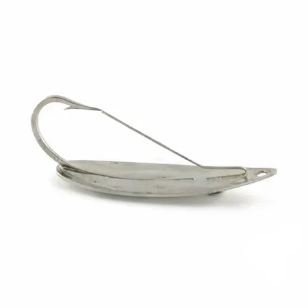 Vintage Atlantic Lures Celebrated Weedless, 3/4oz nickel fishing spoon #23667