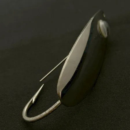 Vintage Atlantic Lures Celebrated Weedless, 3/4oz nickel fishing spoon #23667