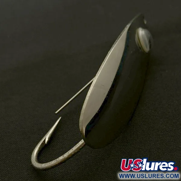 Vintage Atlantic Lures Celebrated Weedless, 3/4oz nickel fishing spoon #23667