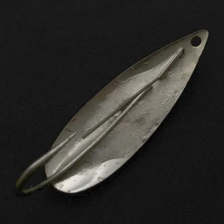 Vintage Atlantic Lures Celebrated Weedless, 3/4oz nickel fishing spoon #23667