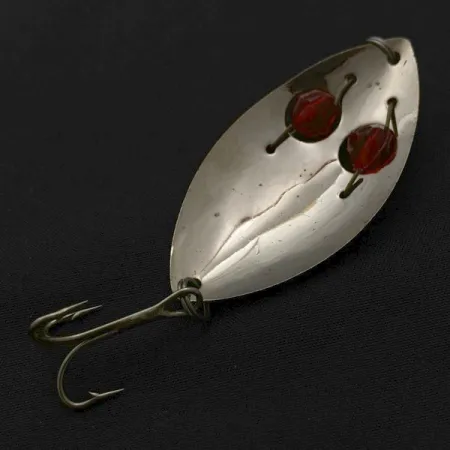 Vintage Kmart Kresge, 1/3oz nickel/green fishing spoon #23669