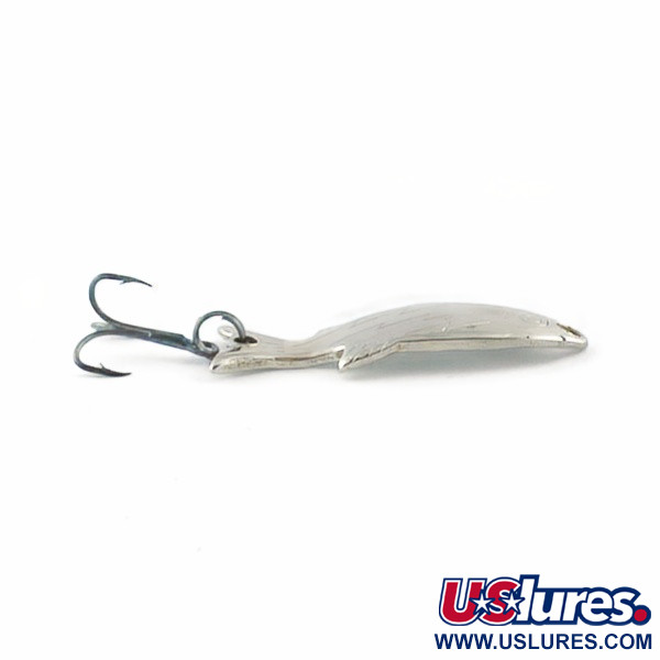 Vintage   Atlantic Lures Golden Wobble-Fish, 3/16oz nickel fishing spoon #23671