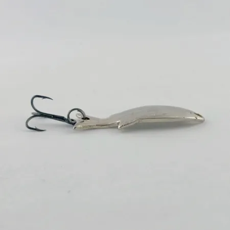 Vintage Atlantic Lures Golden Wobble-Fish, 3/16oz nickel fishing spoon #23671