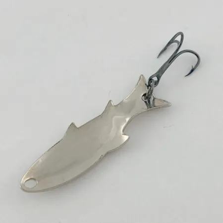 Vintage Atlantic Lures Golden Wobble-Fish, 3/16oz nickel fishing spoon #23671