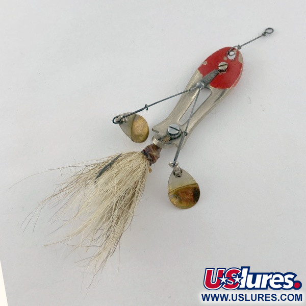 Vintage   Pflueger ZAM, 1/2oz nickel/red fishing spoon #23672