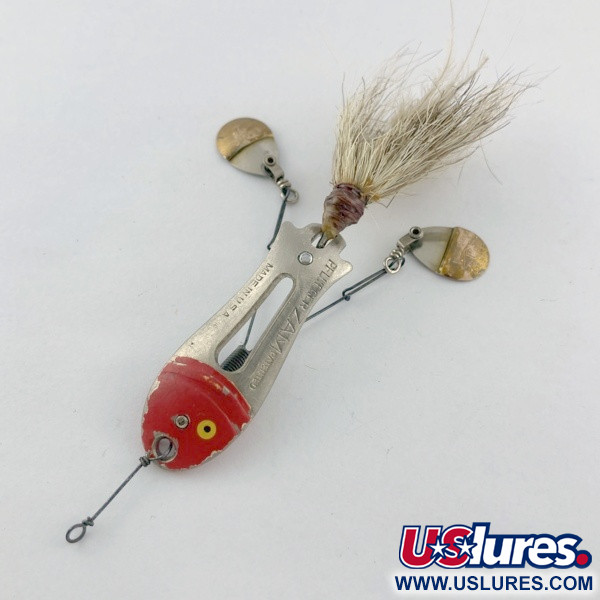 Vintage   Pflueger ZAM, 1/2oz nickel/red fishing spoon #23672